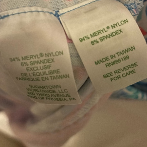 Lilly Pulitzer ChillyLilly Dress Zanzibar Blue Fish Kiss UPF 50+ Pink M - Picture 8 of 9